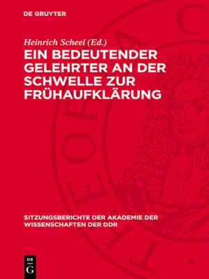 cover image of Ein bedeutender Gelehrter an der Schwelle zur Frühaufklärung